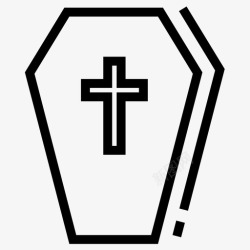 埋葬棺材埋葬死亡图标高清图片