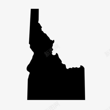 爱达荷州地图州图标图标