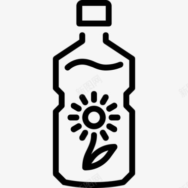 葵花籽油瓶子烹饪图标图标