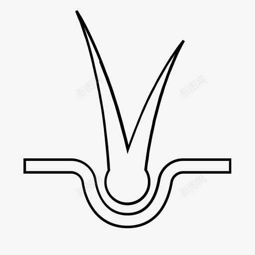 双毛长毛图标svg_新图网 https://ixintu.com 双毛 毛 理发轮廓 轮廓 长