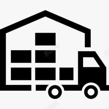 搬家运输箱全球物流图标图标