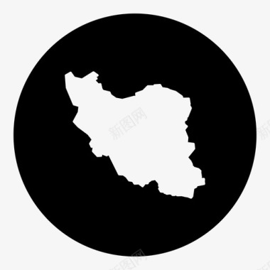 伊朗国家位置图标图标