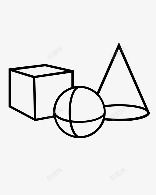 几何形状块物体图标svg_新图网 https://ixintu.com 几何形状 块 物体