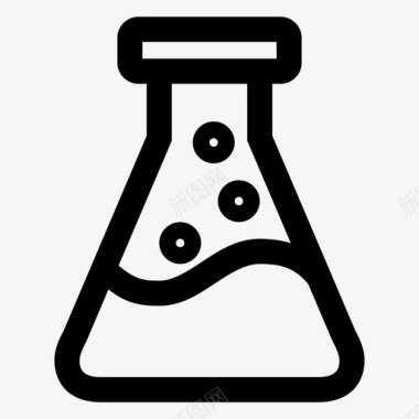 埃伦迈耶烧瓶化学科学图标图标