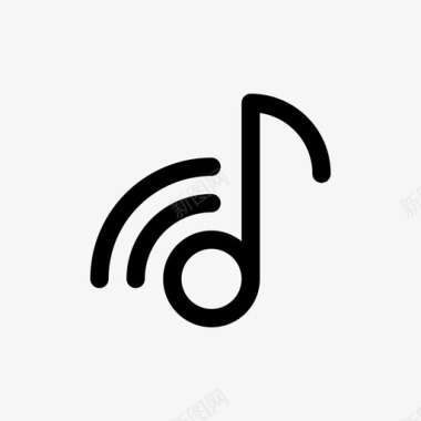智能声音音乐四分音符图标图标
