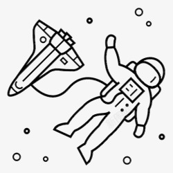 空行太空行走连接漂浮图标高清图片