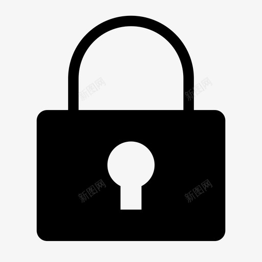 锁定安全受保护图标svg_新图网 https://ixintu.com 受保护 字形 安全 私有 锁定