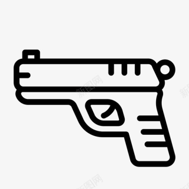 手枪犯罪枪图标图标