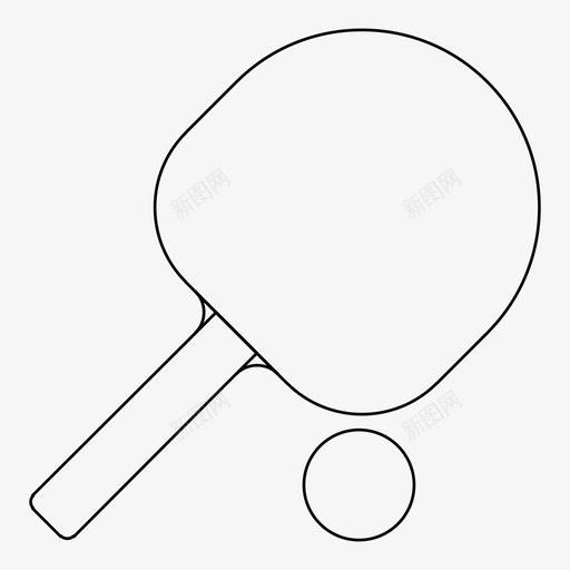 乒乓球体育图标svg_新图网 https://ixintu.com 乒乓球 体育