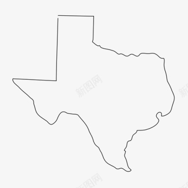 德克萨斯州地图州图标图标