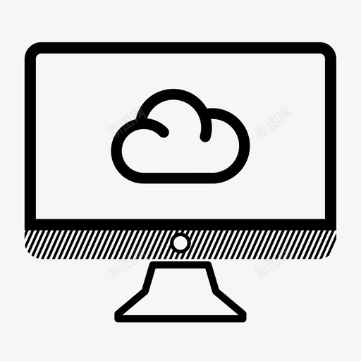 云监控电脑监控桌面监控图标svg_新图网 https://ixintu.com 云监控 桌面监控 涡流 电脑监控