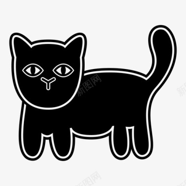 黑猫倒霉猫图标图标