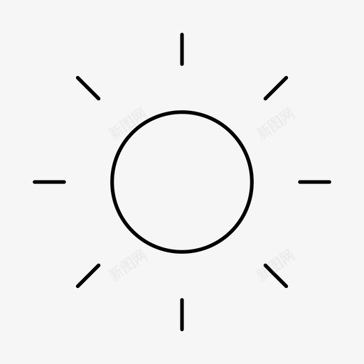 太阳亮度白天图标svg_新图网 https://ixintu.com 亮度 天气 太阳 常用图标 白天 阳光
