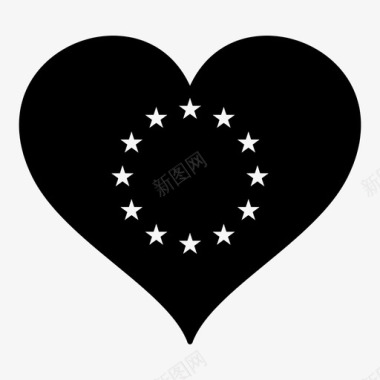 欧盟旗心图标图标