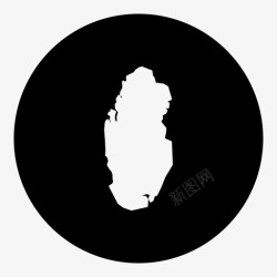 卡塔尔地图卡塔尔国家位置图标高清图片