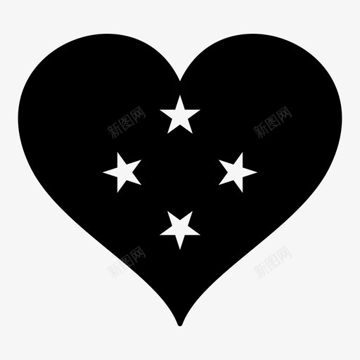 密克罗尼西亚旗心图标svg_新图网 https://ixintu.com 国 密克罗尼西亚 心 旗 旗心2