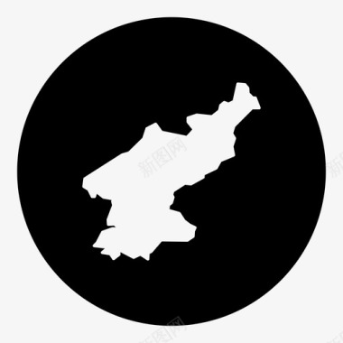 朝鲜地图世界地图图标图标