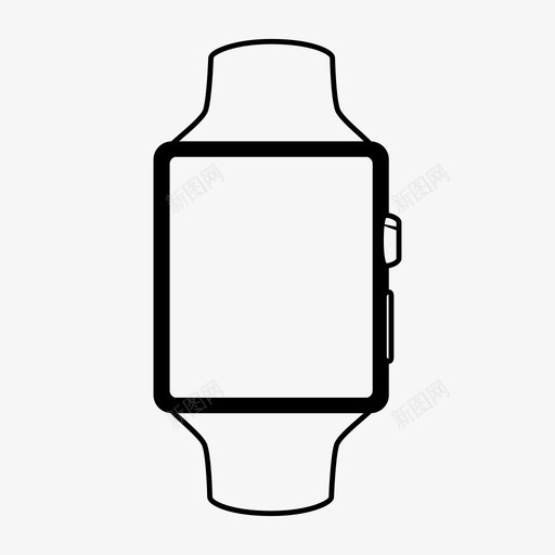 智能手表苹果移动图标svg_新图网 https://ixintu.com 智能手表 智能技术 移动 苹果