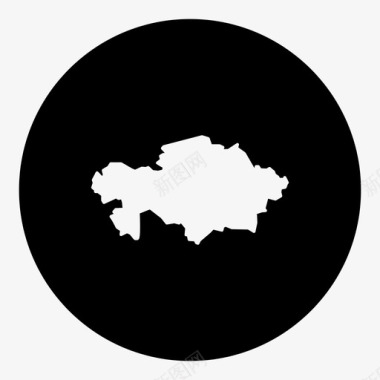 哈萨克斯坦国家位置图标图标