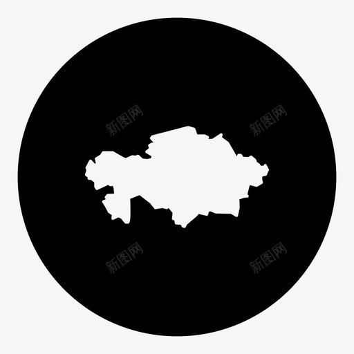 哈萨克斯坦国家位置图标svg_新图网 https://ixintu.com 世界地图圈 位置 哈萨克斯坦 国家 地图