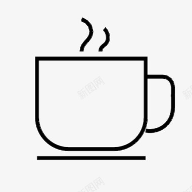 热咖啡杯子浓缩咖啡图标图标