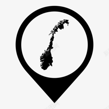 挪威国家位置图标图标