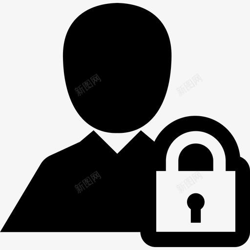 锁定用户符号安全性仪表板图标svg_新图网 https://ixintu.com 仪表板 安全性 锁定用户符号