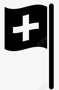 瑞士国旗旗帜图标图标