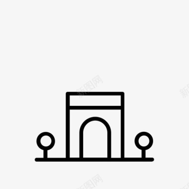 拱门凯旋门建筑图标图标