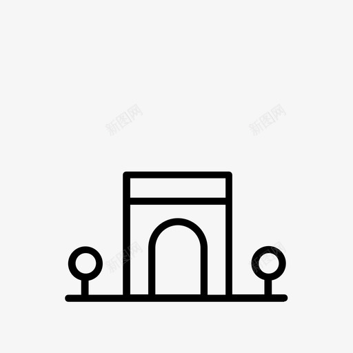 拱门凯旋门建筑图标svg_新图网 https://ixintu.com 凯旋门 城市 建筑 拱门 纪念碑