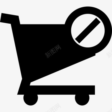 阻止购物车电子商务符号仪表板图标图标
