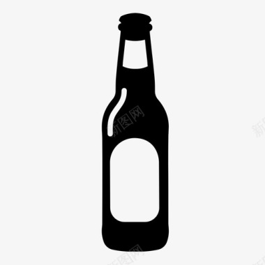 啤酒瓶子瓶装图标图标