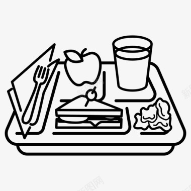 餐盘自助餐自助餐厅图标图标