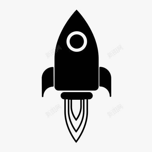 启动提升火箭图标svg_新图网 https://ixintu.com 启动 太空 提升 火箭 飞船