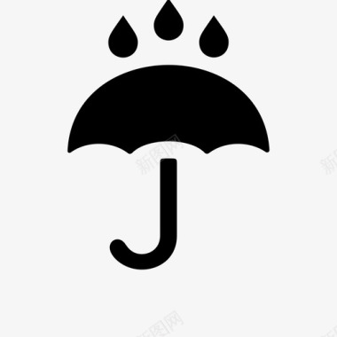 雨伞雨恶劣天气雨伞图标图标