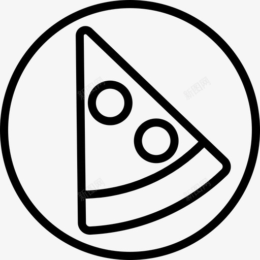 披萨片吃食物图标svg_新图网 https://ixintu.com 吃 垃圾食品 披萨片 环球圆包装 食物