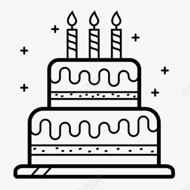 蛋糕周年纪念日生日蛋糕图标图标