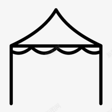 婚礼帐篷庆典开放式图标图标