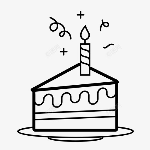 蛋糕生日蛋糕蜡烛图标svg_新图网 https://ixintu.com 生日蛋糕 糕点 蛋糕 蛋糕片 蜡烛