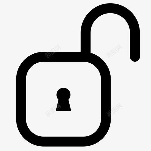 开锁钥匙孔上锁图标svg_新图网 https://ixintu.com 上锁 安全 开锁 钥匙孔