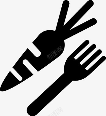 餐厅胡萝卜晚餐图标图标