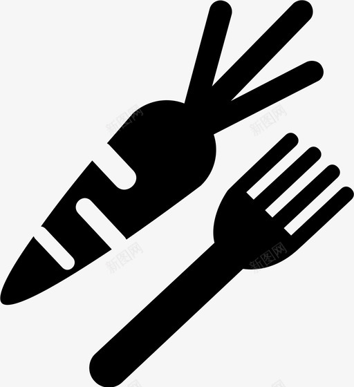 餐厅胡萝卜晚餐图标svg_新图网 https://ixintu.com 叉子 吃 晚餐 美食家黑人偶像 胡萝卜 菜 餐厅