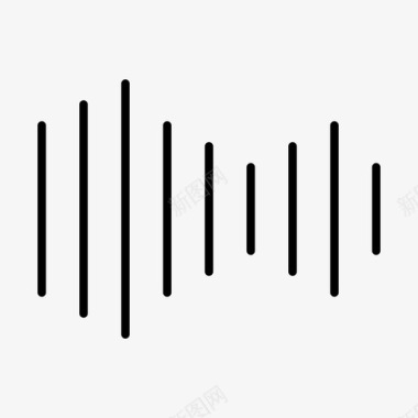 波浪音乐信号图标图标