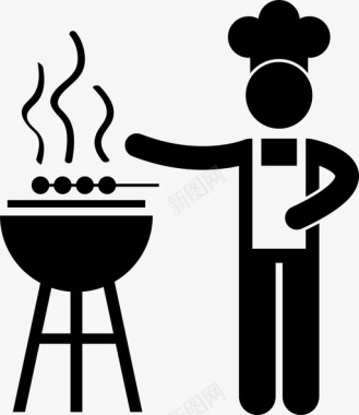 烤架烧烤烹饪图标图标