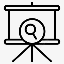 中ppt搜索幻灯片主题演讲搜索ppt搜索图标高清图片