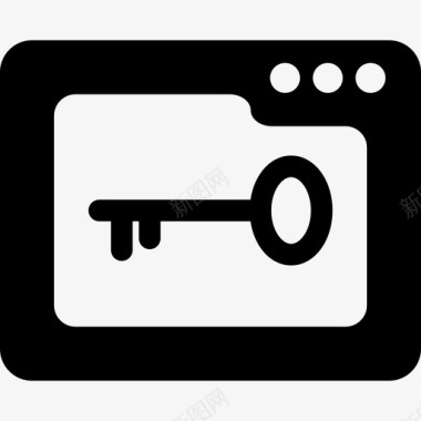 媒体密码安全密钥和锁图标图标