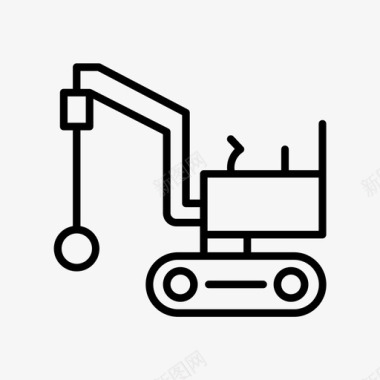 拆卸工汽车建筑图标图标