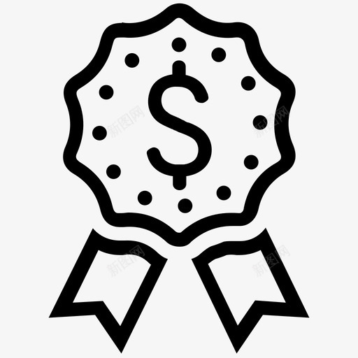 成就奖励财务图标svg_新图网 https://ixintu.com 奖励 奖章 成就 荣誉 财务 财务和金钱概要