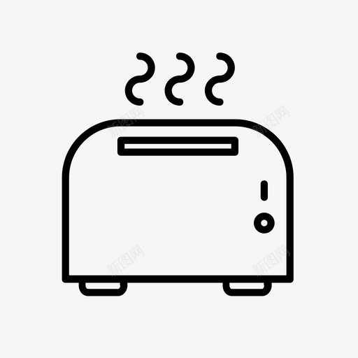 烤面包机器具燃烧图标svg_新图网 https://ixintu.com 器具 烤面包机 烹饪 燃烧
