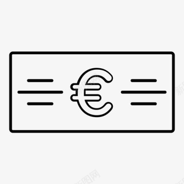 欧元现金货币图标图标